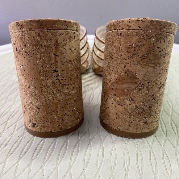 JLO JENNIFER‎ LOPEZ Tanel Clear W/gold Sparkle Slip-on Slide Sandal Wedding/Prom - Picture 6 of 10